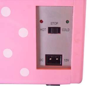   Cooler/Warmer Small Refrigerator/Fridge 4L Pink For Office Car  