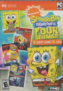   SQUAREPANTS FOUR SQUARED 4x Kids PC Games NEW Spongebob pack  