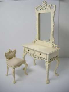 Dollhouse Miniature Famous Maker Furniture 3548 Vanity & Chair  