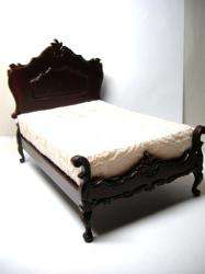 Dollhouse Famous Maker Furniture 6750 Mahogany Bed  