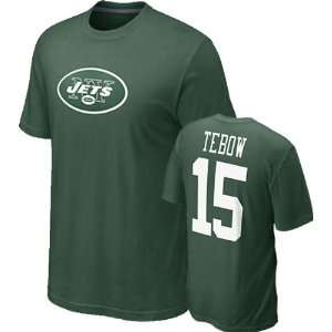 Tim Tebow Green Nike New York Jets Name & Number T Shirt