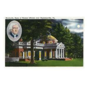 Virginia, Exterior View of Thomas Jeffersons Home Monticello near 