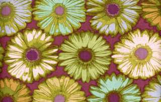 Carla Miller GERBERA DAISY Lavender CM21 Fabric Westminster Fibers 