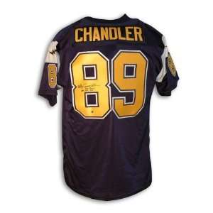Wes Chandler Autographed San Diego Chargers Throwback Jersey Inscribed 