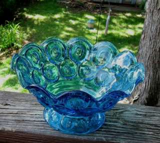 VINTAGE BOWL BLUE GLASS BEAUTY WELL MADE OLD BOWL  