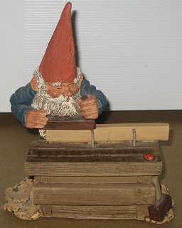 Enesco Klaus Wickl GNOME Ceramic Figurine In Box   Gnomes  