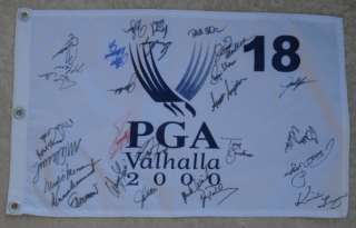 PGA VALHALLA 2000 GOLF FLAG SIGNED BY 29 SUPERSTARS   PLAYER, ZOELLER 
