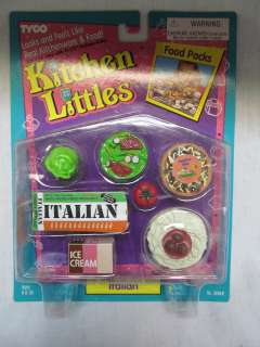 BRAND NEW 1995 BARBIE TYCO KITCHEN LITTLES ITALIAN FOOD PACKS  