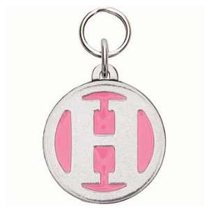  Pink Pewter Initial Dog Tag   Q, Small   Frontgate Pet 