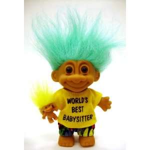  My Lucky WORLDS BEST BABYSITTER Troll Doll with BABY 