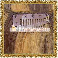 20 3pcs Clip In Straight 100% Asion Human Hair Extensions #4/27