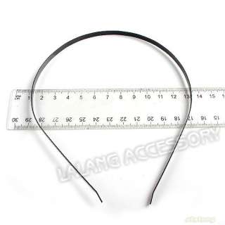 20x Wholesale Iron Black Flat Headbands Hairband Accessories 140x120x5 