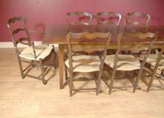 English Oak Ladderback Chair & Refectory Table Set  