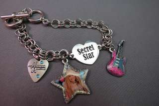 FREE SHIP USA Hannah Montana Disney Charm Bracelet Silvertone Enamel 