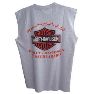 HARLEY DAVIDSON Saudi Arabia Motorcycles Vintage Graphic Logo Tee T 