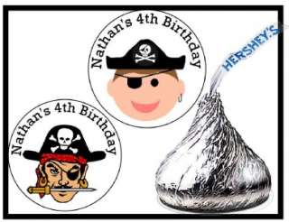 216 PIRATE BIRTHDAY PARTY FAVORS HERSHEY KISS LABELS  