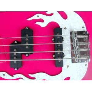    OLP 24 Frets Jumbo 4 String Electric Bass Red Musical Instruments