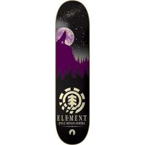  Element Full Moon Skateboard Deck   7.62 Purple Thriftwood 