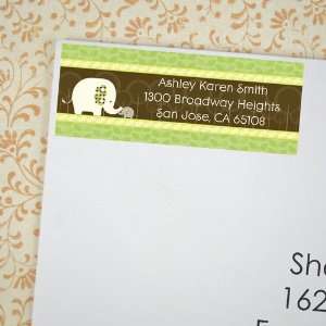  Baby Elephant   Personalized Baby Shower Return Address 