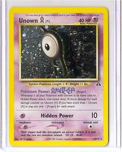 2001 POKEMON Card UNKNOWN A Holo Foil 14/75 BASIC  LOOK  