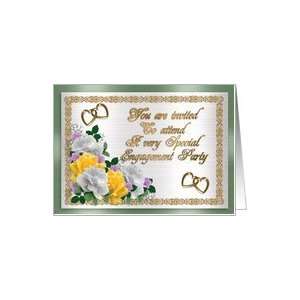  Engagement Party invitation roses springtime colors Card 