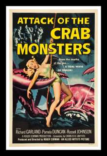 ATTACK OF THE CRAB MONSTERS * HORROR MOVIE POSTER 1957  