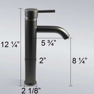   Bathroom Vessel Sink Faucet Oil Rubbed Bronze Hot & Cold Water Hoses