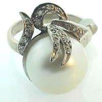  VIntage Pearl & Diamond Ring Jewelry