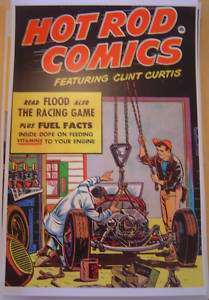 Hot Rod Comics poster 11x 17 Clint Curtis  