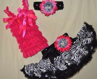 4Set girl Lace Tube Top Pettiskirt band hair bow h pink  