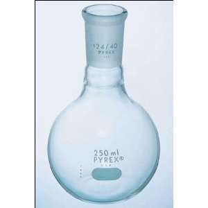 Pyrex Flat Bottom Flasks with Joint, Extraction Flask 125ml  