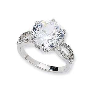  tm) Sterling Silver 100 facet CZ Ring Size 7 Finejewelers Jewelry