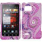 RHINESTONE BLING CRYSTAL FACEPLATE CASE COVER FOR MOTOROLA DROID 