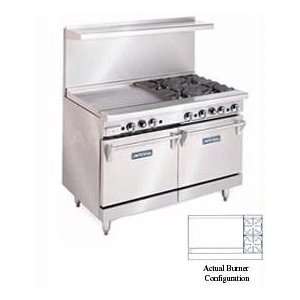   Restaurant Range 2 Gas Burner W/ 36 Griddle & Oven