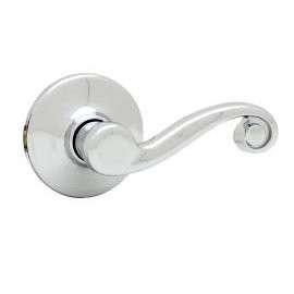 KWIKSET LIDO PRIVACY DOOR LEVER POLISHED BRASS CHROME  