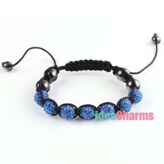 1x Tresor Magnetite Ball Beads Macrame Bracelet P2114  