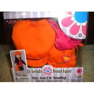  Friends Boutique for 18 Dolls Hat, Scarf & Handbag Toys 