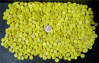 LARGE LOT OF 1000 YELLOW WOOD BEADS JEWELRY CRAFTS 10m #6819  