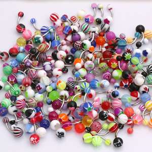 30 Mix Belly Navel Ring Bars Wholesale Body Jewelry 236  