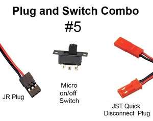   Switch Combo Package #5 JR  JST  Micro Slide Switch  for RC LED Lights