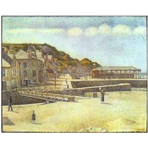  Bridge and Port of Port en Bessin by Seurat canvas art 