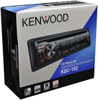 NEW 2012 KENWOOD KDC 152 CD CAR STEREO FRONT AUX KDC152 REPLACES 