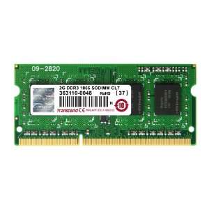  Transcend 2 GB 204 Pin DDR3 SO DIMM 1066 MHz (PC3 8500 