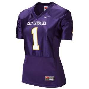   Womens Nike Purple #1 Football Replica Jersey