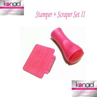 KONAD Nail Art STAMPER and SCRAPER STAMP   FAST SHIP  