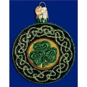   Celtic Brooch Old World Glass Irish Ornament 
