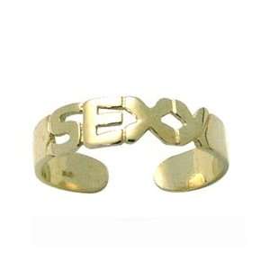  SEXY Cubic Zirconia 14K Yellow Gold Toe Ring Jewelry