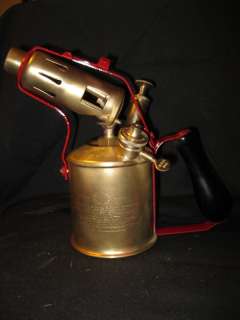 RARE Antique Max Sievert Brass Blow Torch, Made in Sweden, polished 