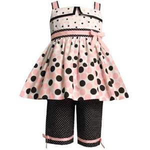  Toddler Girls Pink Polka Dot Outfit Set 3M 4T Bonnie Jean Baby