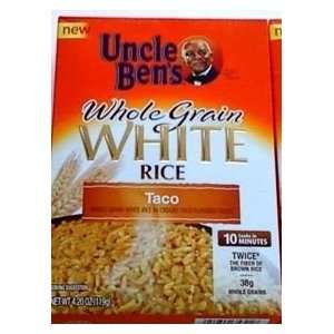 Uncle Bens Rice Whole Grain White Rice, Taco, 4.2 oz (Pack of 6 